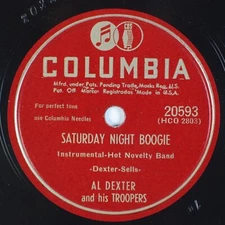 AL DEXTER TROOPERS: Saturday Boogie US COLUMBIA 20593 Hot Western Swing 78