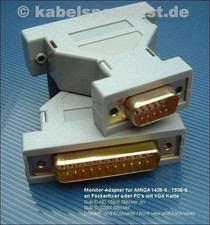Amiga Monitor 1438S/1538S VGA Adapter 23pol St. -  15pol HD-St. METALLISIERT
