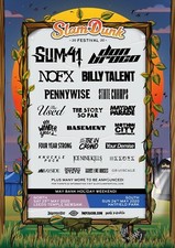 SUM 41/NOFX "SLAM DUNK FESTIVAL 2020" UK CONCERT TOUR POSTER-Punk/Alt Rock Music