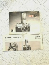 Canon Canonet G-III 17 Instruction and Manual Canolite D 26 Page Booklet Used