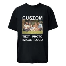 Custom Personalized T Shirt Print Your Logo Photo Text Custom Made Shirt Tee