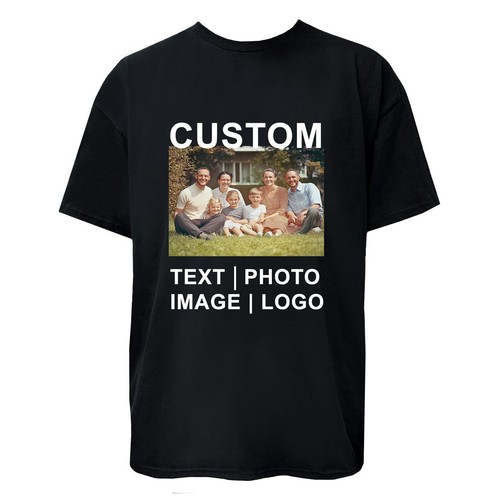 Custom Tee Personalized T Shirt Print Your Logo Photo Text Custom Made Shirt Tee - Afbeelding 2 van 16