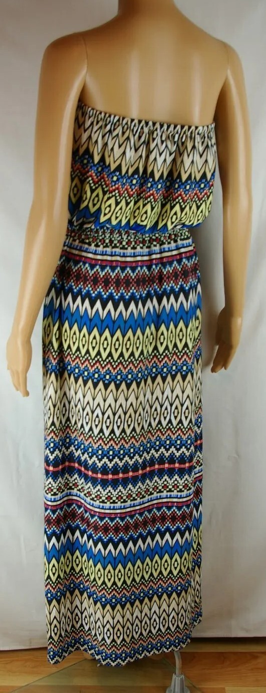 Manhattan Blues Multi- Colored Patterned Straples… - image 13