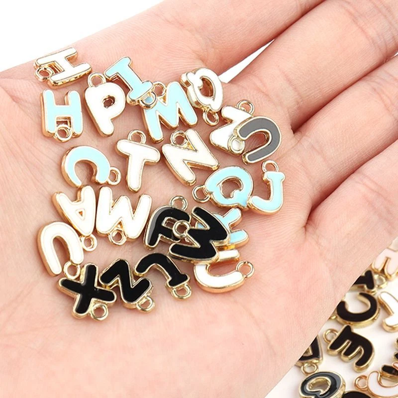 Letter Charms Bulk Enamel Charms Jewelry Making Alphabet Initial Letter  Pendant