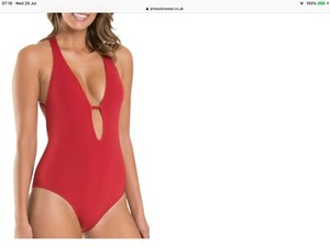 red swimming costume uk