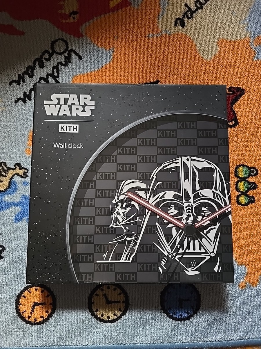 kith star wars 壁掛け時計　ウォールクロック Kith x Star Wars Darth Vader Black Wall Clock | eBay