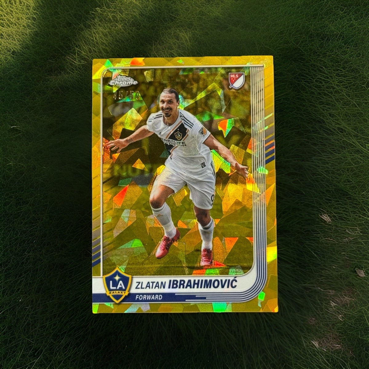 2025 Topps Chrome Sapphire MLS LA Galaxy Zlatan Ibrahimovic Gold