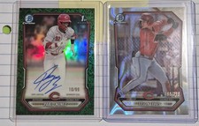 2026 Bowman Baseball Green Grass Refractor Pablo Nunez Auto 10/99 Reds