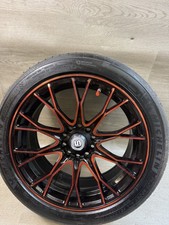 17" Spec-1 SP-59 Gloss Black & Red Machined 17x7.5 Wheel 5x108 5x4.5 42mm Rim