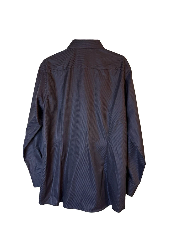 Camisa de vestir contemporánea Eton para hombre talla 44/17,5 abotonada púrpura negocios informal Foto 4 de 4