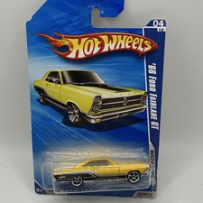 Hot Wheels 1966 Ford Fairlane Gt Yellowblack 164 Diecast Muscle Mania 181