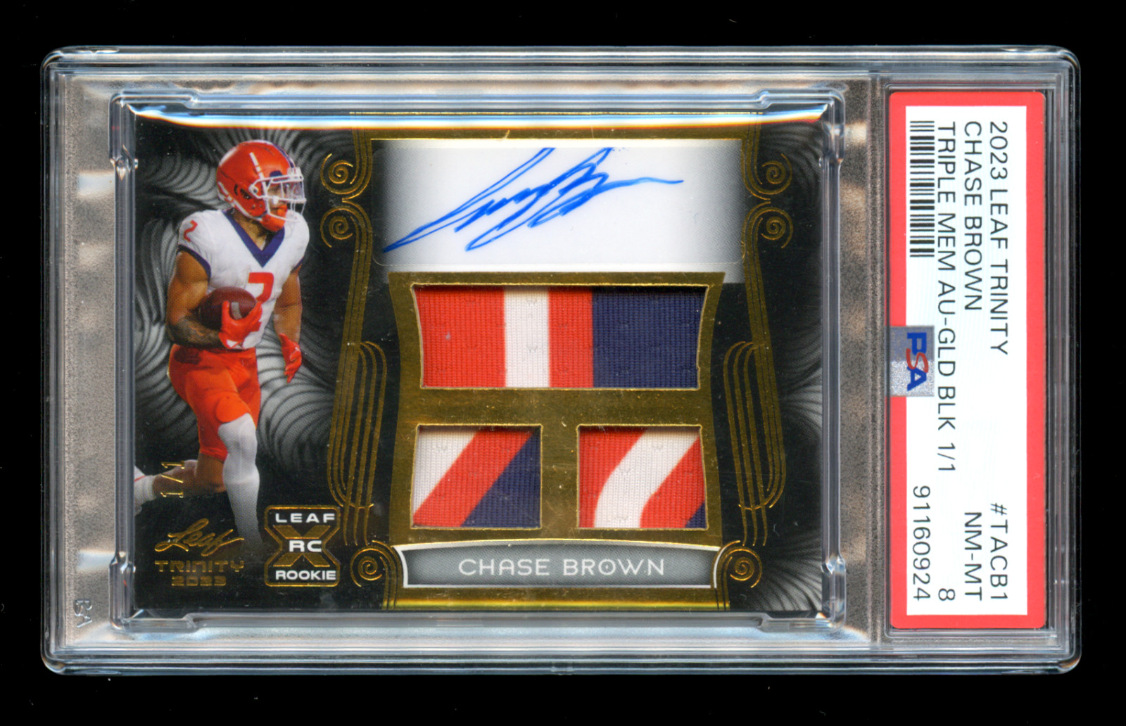 Chase Brown Leaf Trinity Triple Memorabilia Autographs #TACB1 Base