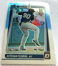 2021 Donruss Optic Baseball Estevan Florial New York Yankees Blue & White RC #76