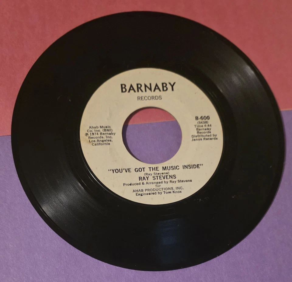 Used Vintage 45 RPM Vinyl Single 1974 Ray Stevens- The Streak/Barnaby Records - Image 3 of 4
