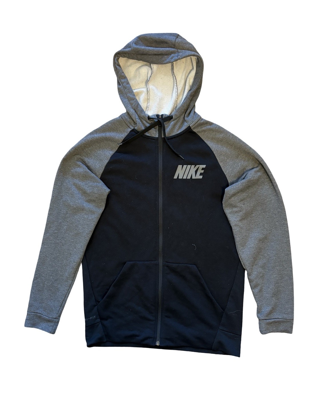 SACAI X NIKE Nike Dri Fit Felpa con Cappuccio Giacca Uomo Full Zip 931792 010 Nero Grigio Taglia S