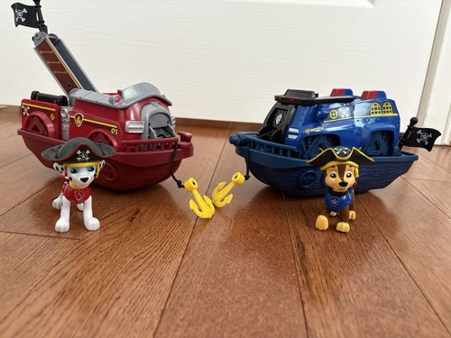 Paw Patrol Pirate Pups Chase & Marshall Figures And Vehicles