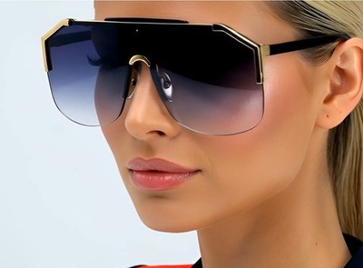 Women Sunglasses Fashion Gradient Lens Oversized Shield Betty Style UV400 2026