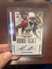 John Brown Signed 2014 Panini Contenders Rookie Ticket