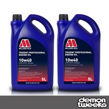 2 x Millers Oils Trident Professional 10W40 Synthetic Based Engine Oil - 5 Litre 4.63 per litre