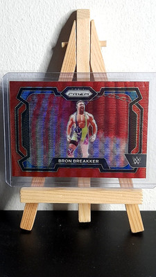 2024 Bron Breakker Panini Prizm WWE Red Ruby Wave Prizm