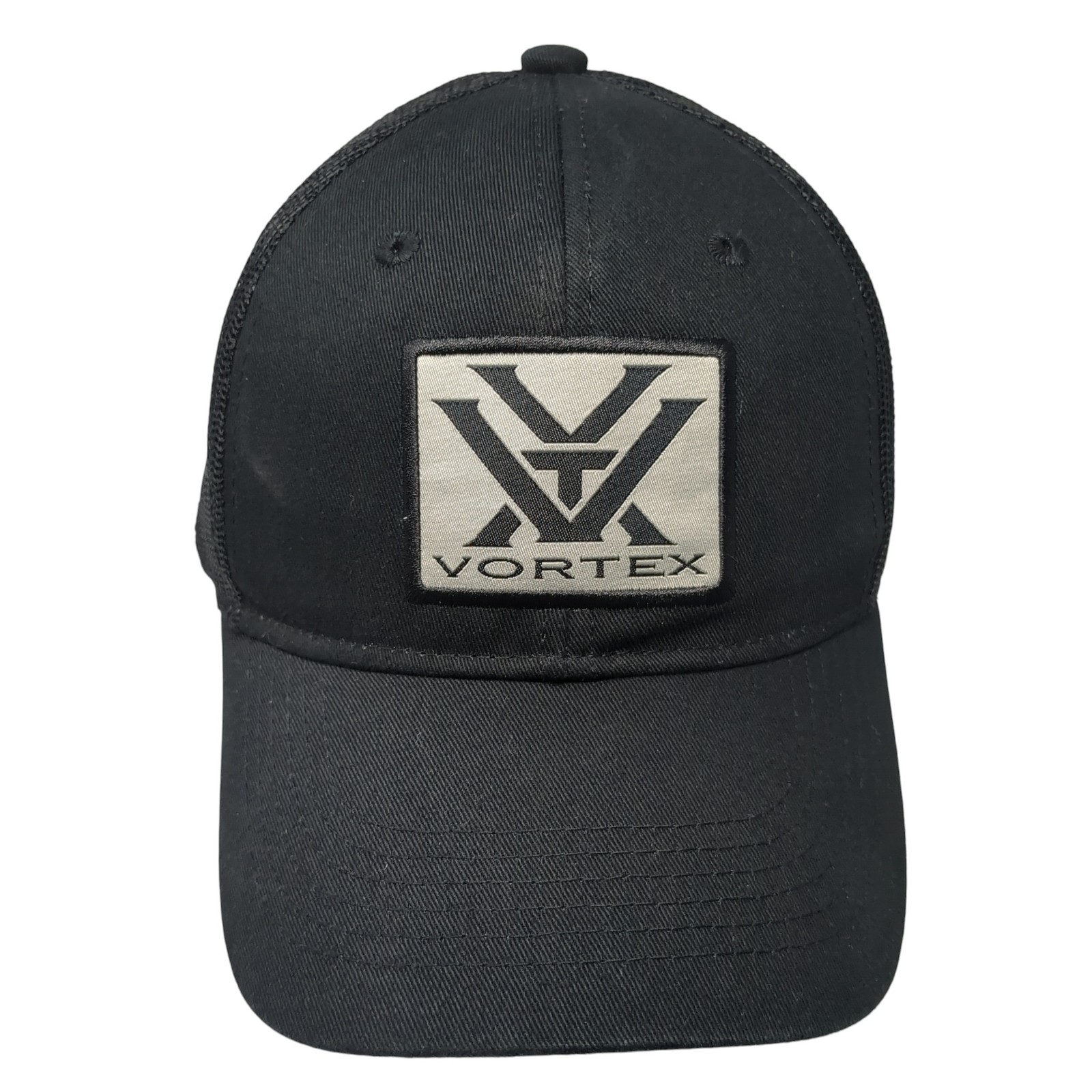 Vortex Logo Patch Snapback Mesh Back Trucker Hat … - image 1