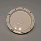Frankoma Pottery  Chip Bowl Platter  WHITE 14" Texas Longhorn Ranch Bone