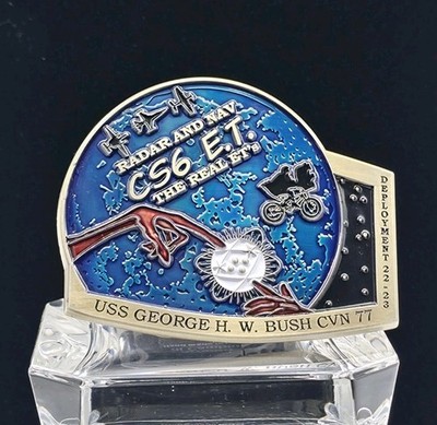 USS George H W BUSH CVN 77 Radar/Nav CS6 ET 2223 Deployment Custom Belt Buckle