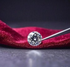 5 Ct Round Cut Certified Lab Grown Moissanite Natural D Color VVS1 Clarity