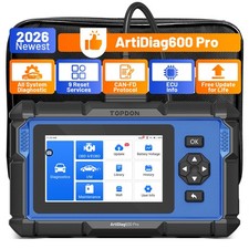 TOPDON ArtiDiag600 PRO Full System OBD2 Scanner Car Fault Code Reader 9 Resets