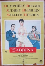 1954 AUDREY HEPBURN Sabrina 1SH MOVIE POSTER Rare ED. Humphrey Bogart