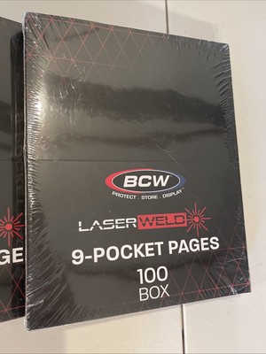 BCW Laserweld 9 Pocket Top Loader Pages (100ct Per Box), 9 Box s Sealed New 