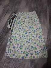 VTG Blue Purple Flowers Apron Cottage Core