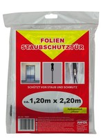 Jufol Folien-StaubschutztüR 2,20X1,20 M Ldpe Transparent ReißVerschluss I-Form