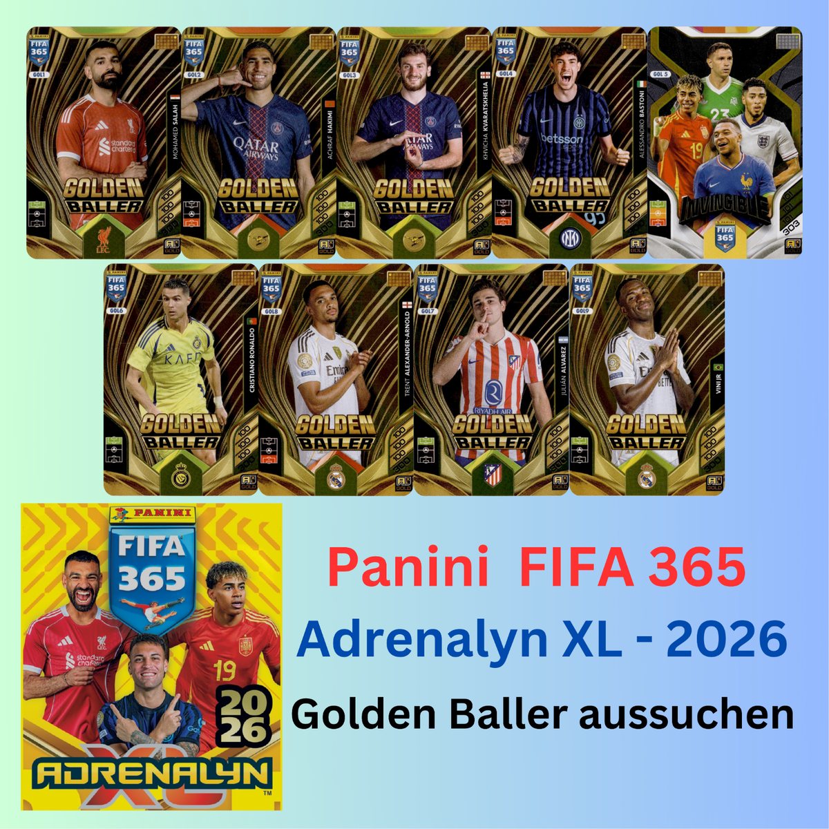 Panini FIFA 365 Adrenalyn XL 2026 - Golden Baller Karten (GOL