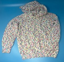 DKNY Chenille Confetti Hooded Sweater, Girls XS 5/6, EXCELLENT Condition