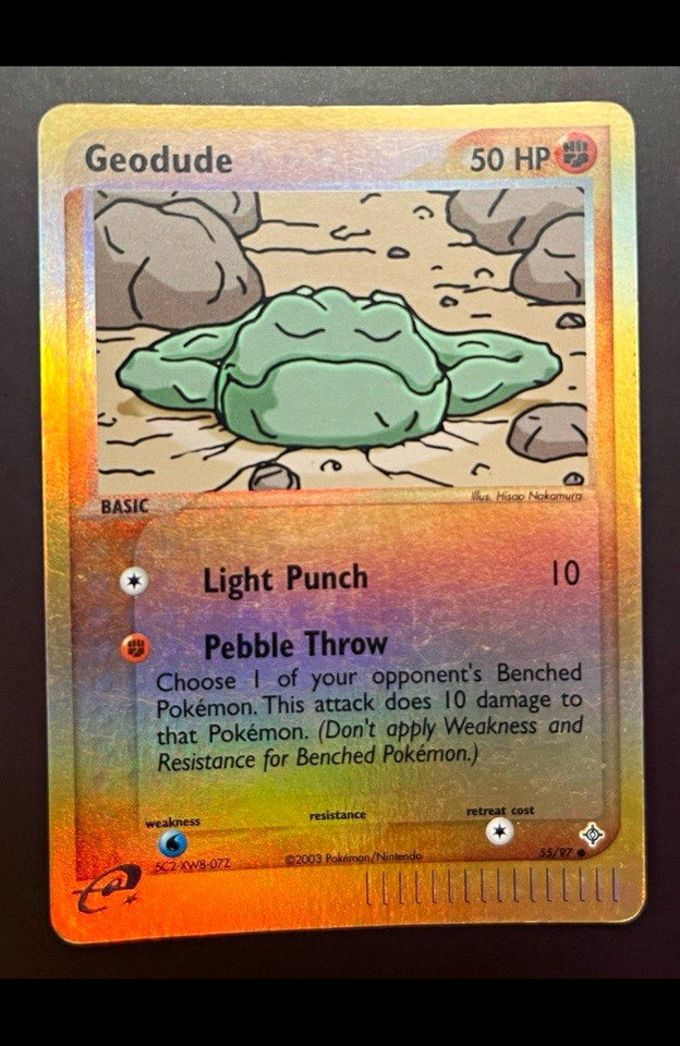 The Pokémon Company Geodude 55/97 EX Dragon Reverse Holo Pokémon TCG English
