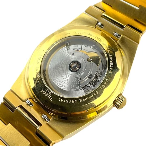 Tissot Prx Powermatic 80 T137.407.33.021.00 AT SS GP Gold Dial 37mm N Rank Used - Picture 5 of 10