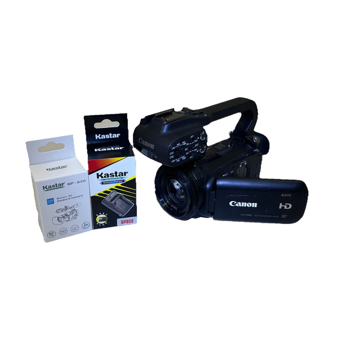 Canon XA10 HDビデオカメラ本体 未使用ケース&新品バッテリー付き Amazon.com : Canon XA10 Professional Camcorder with 64GB Internal