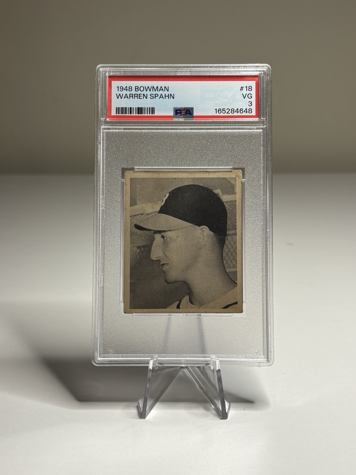 1948 Bowman Warren Spahn #18 PSA 3 RC HOF