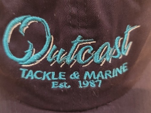Outcast Tackle & Marine Blue Baseball Hat Cap ADJUSTABLE by Outdoor Cap - Picture 5 of 7