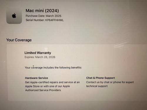Apple Mac mini 2024 M4 10C GPU 16GB 256GB MU9D3LL/A APPLE WARRANTY 3/28/2026 - Afbeelding 9 van 9