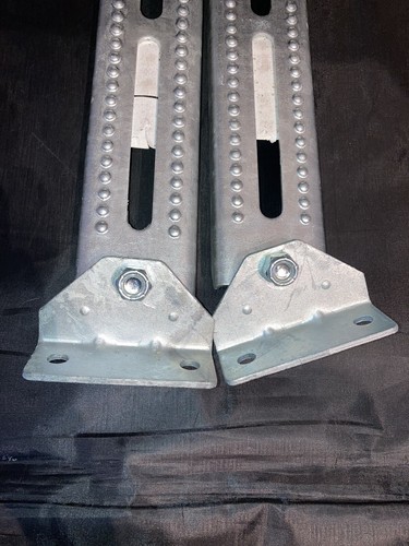 (x2)12"Galvanized Boat Trailer Bunk Bracket Bolster Swivel Top Support For 2”x4” - Picture 4 of 6
