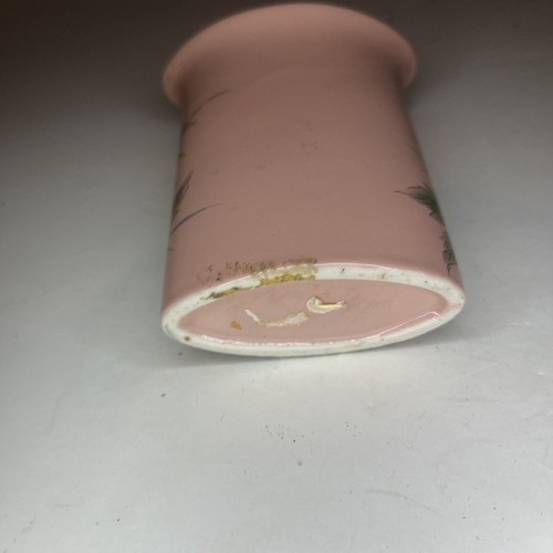 RARE! Toyo Japan Oval Vase With Blooming Peonies Pink Gold Rim & Accents - Picture 4 of 5