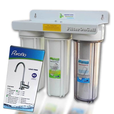 clearly filtered 3 stage under the sink water filter system