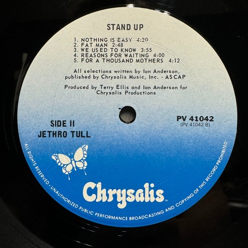 JETHRO TULL - STAND UP (VINYL LP) 1973!!! RARE!!! CHRYSALIS / PV 41042 - Picture 6 of 6