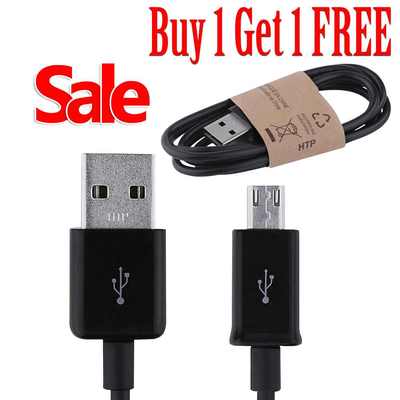 HTC OEM 1A Wall Charger + 5Ft Micro USB Cable For HTC One M7 M8 M9 – Black