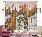 Mountainous Landscape 3D Curtain Blockout Photo Printing Curtains Drape Fabric