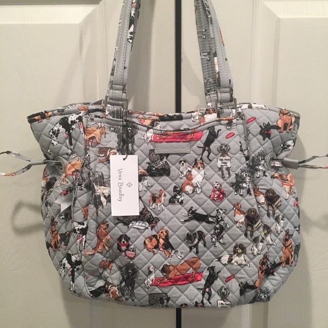 Vera Bradley Best in Show Glenna Satchel Shoulder Bag Dogs Puppies