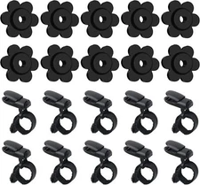 20 Pack Garden Flag Clips and Stoppers,Tiger Clips for Garden Flag Holders,Garde