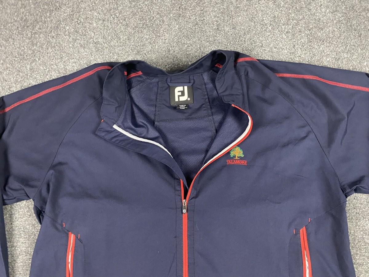 Footjoy Golf Jacket Mens XL Blue Red Full Zip Performance